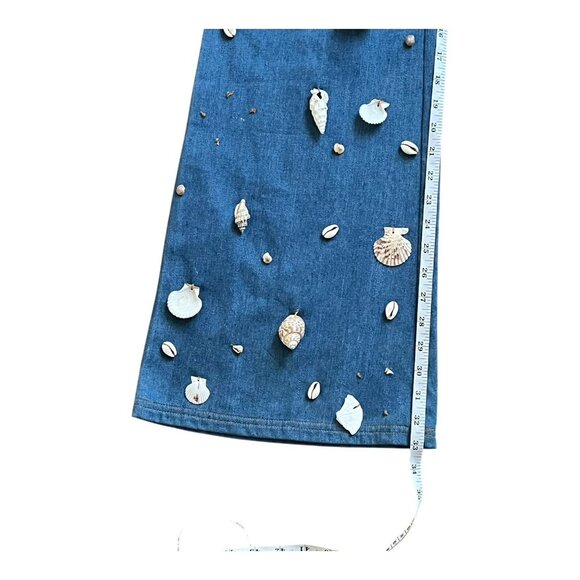 Tyler McGillivary Thingamabob Pants Seashell Retro Wide Leg Flare 70's Jeans XL - Picture 8 of 11